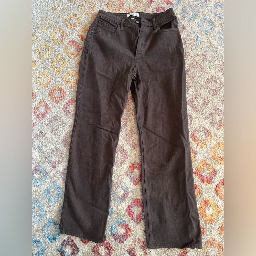 Abercrombie & Fitch Brown High-Rise 90’s Relaxed Jeans - Picture 3 of 4